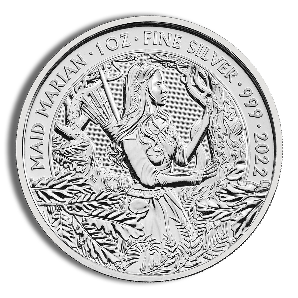 2022 1 oz Silver Great Britain Maid Marian BU