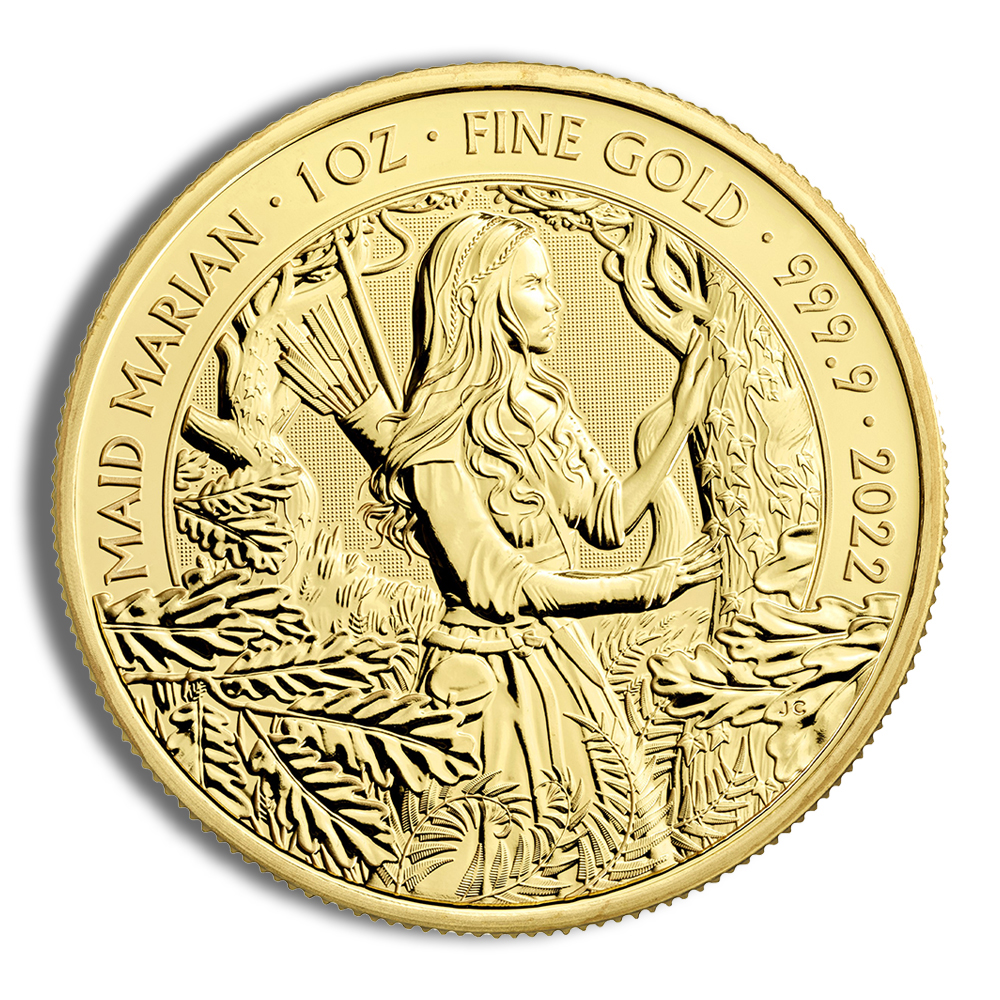 2022 Gold 1 oz Great Britain Maid Marian BU