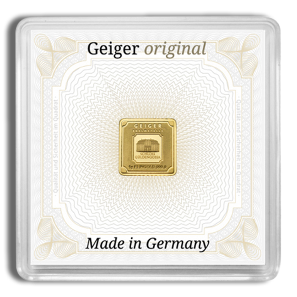 1 gram Gold Bar - Geiger (In Assay)