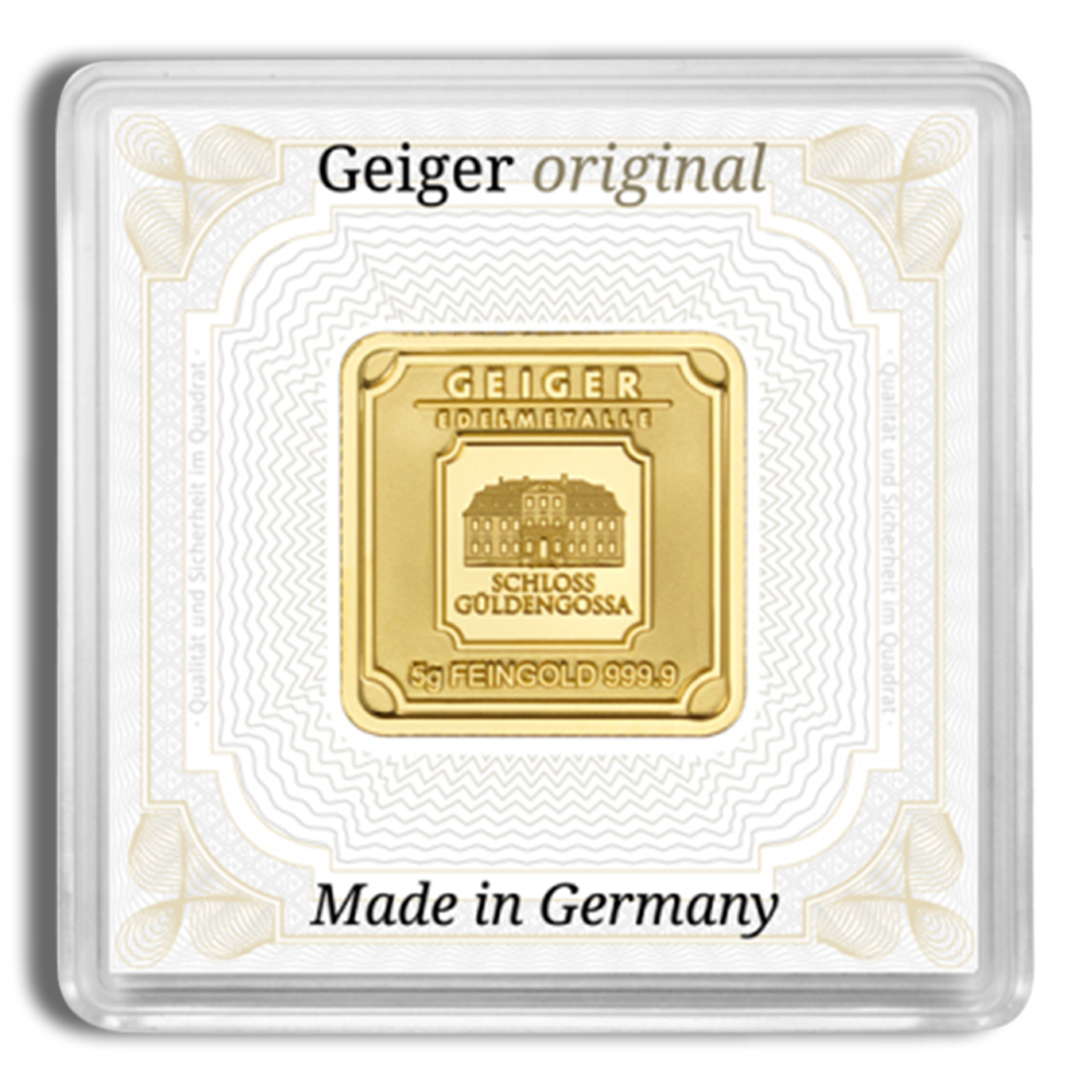 5 gram Gold Bar - Geiger (In Assay)