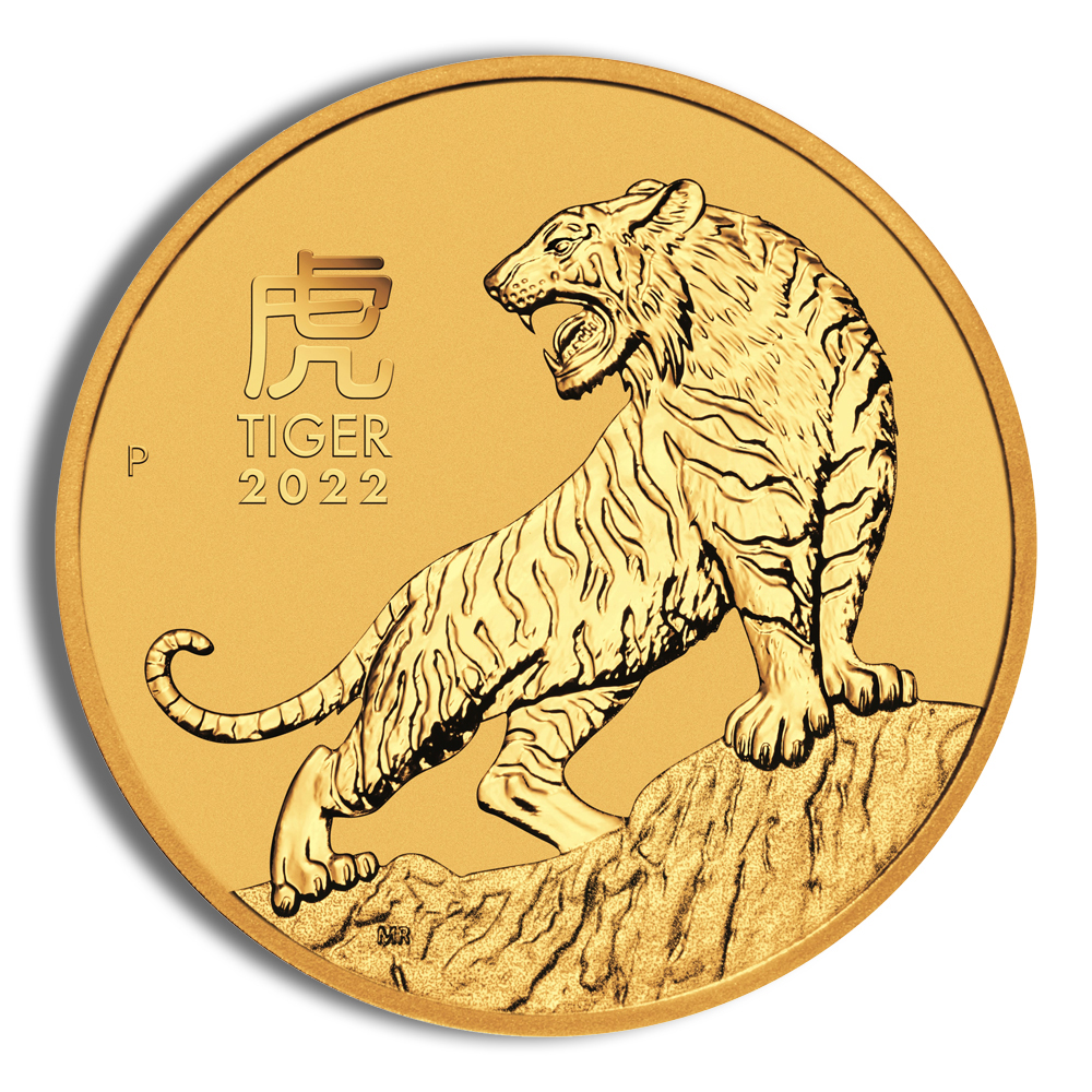 2022 1/2 oz Australia Gold Lunar Tiger BU - Series III