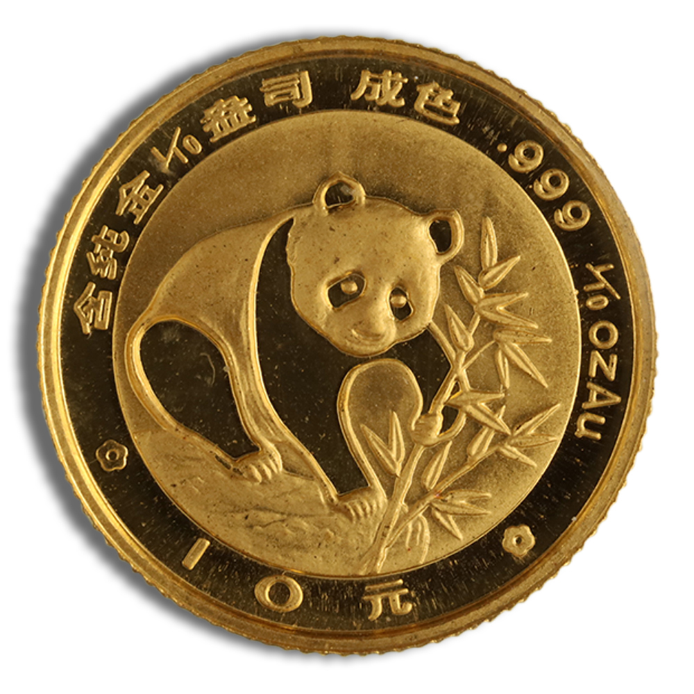 1/10 oz China Gold Panda - BU - Unsealed (Year Varies)