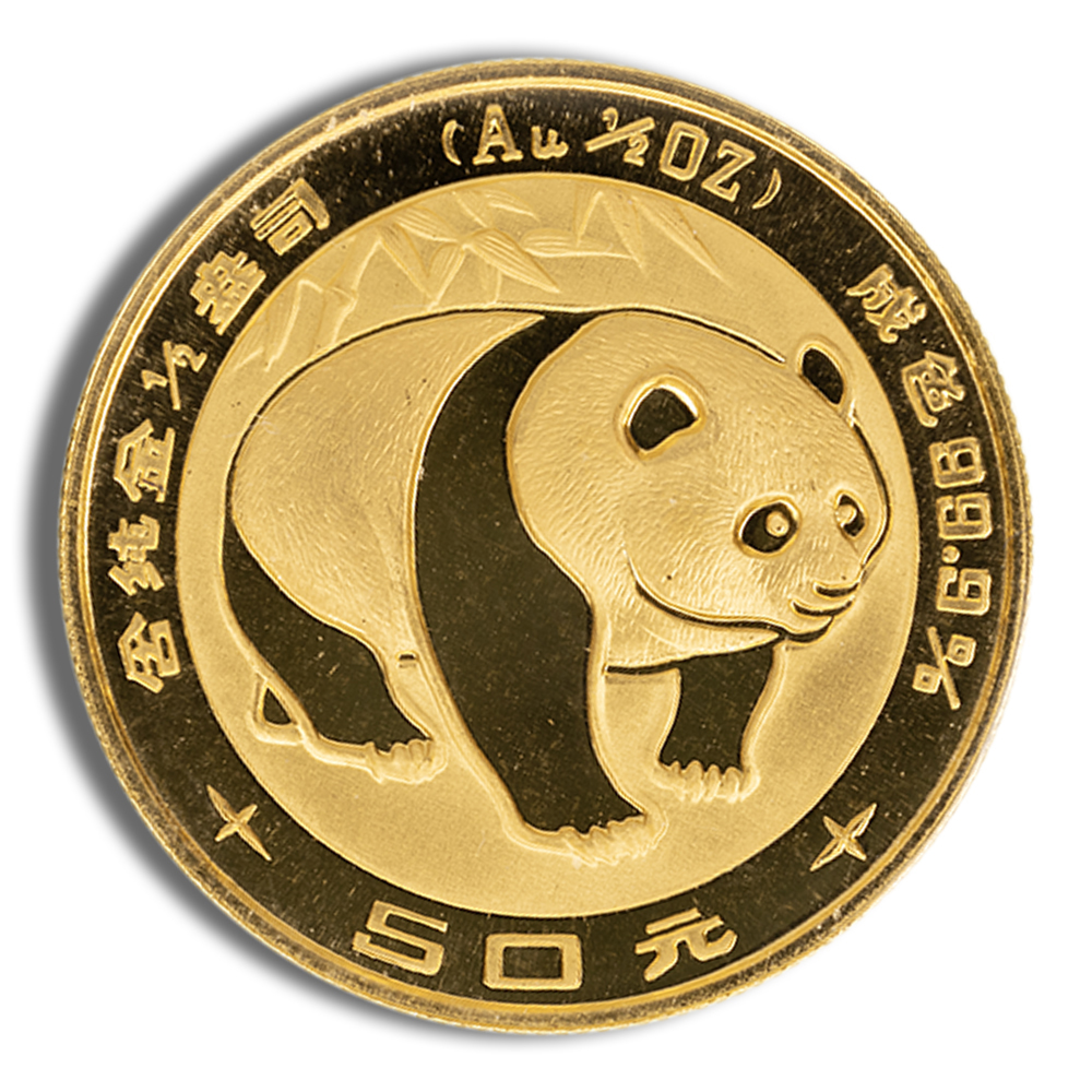 1/2 oz China Gold Panda - BU - Unsealed (Year Varies)