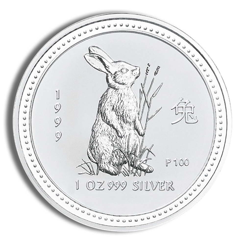 1999 1 oz Australia Silver Lunar Rabbit BU - Series I