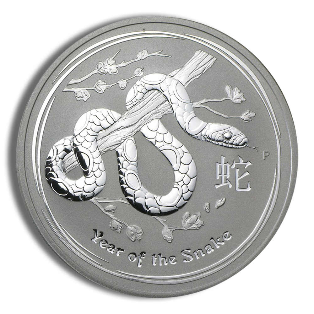 2013 1 oz Australia Silver Lunar Snake BU - Series II