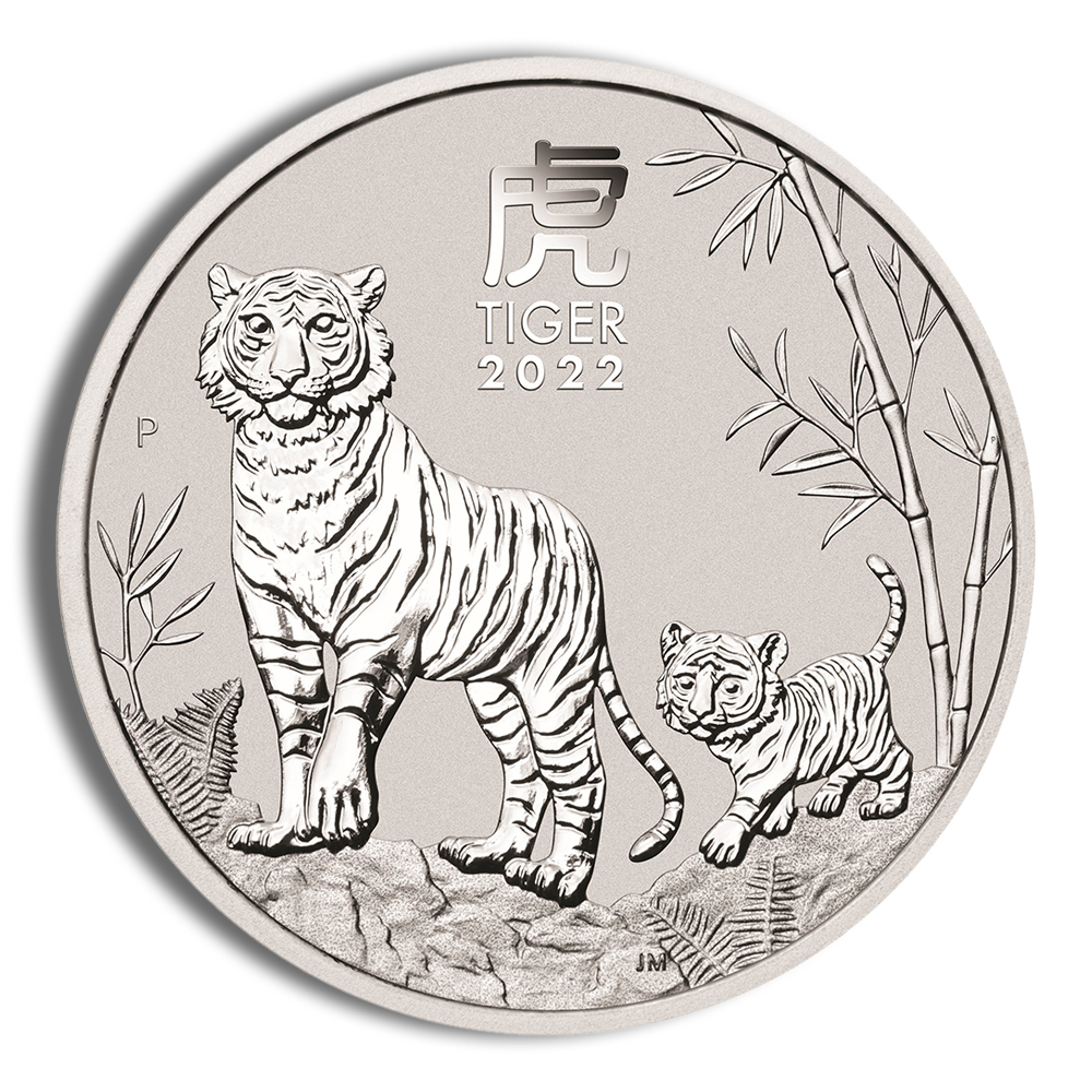 2022 1/2 oz Australia Silver Lunar Tiger BU - Series III