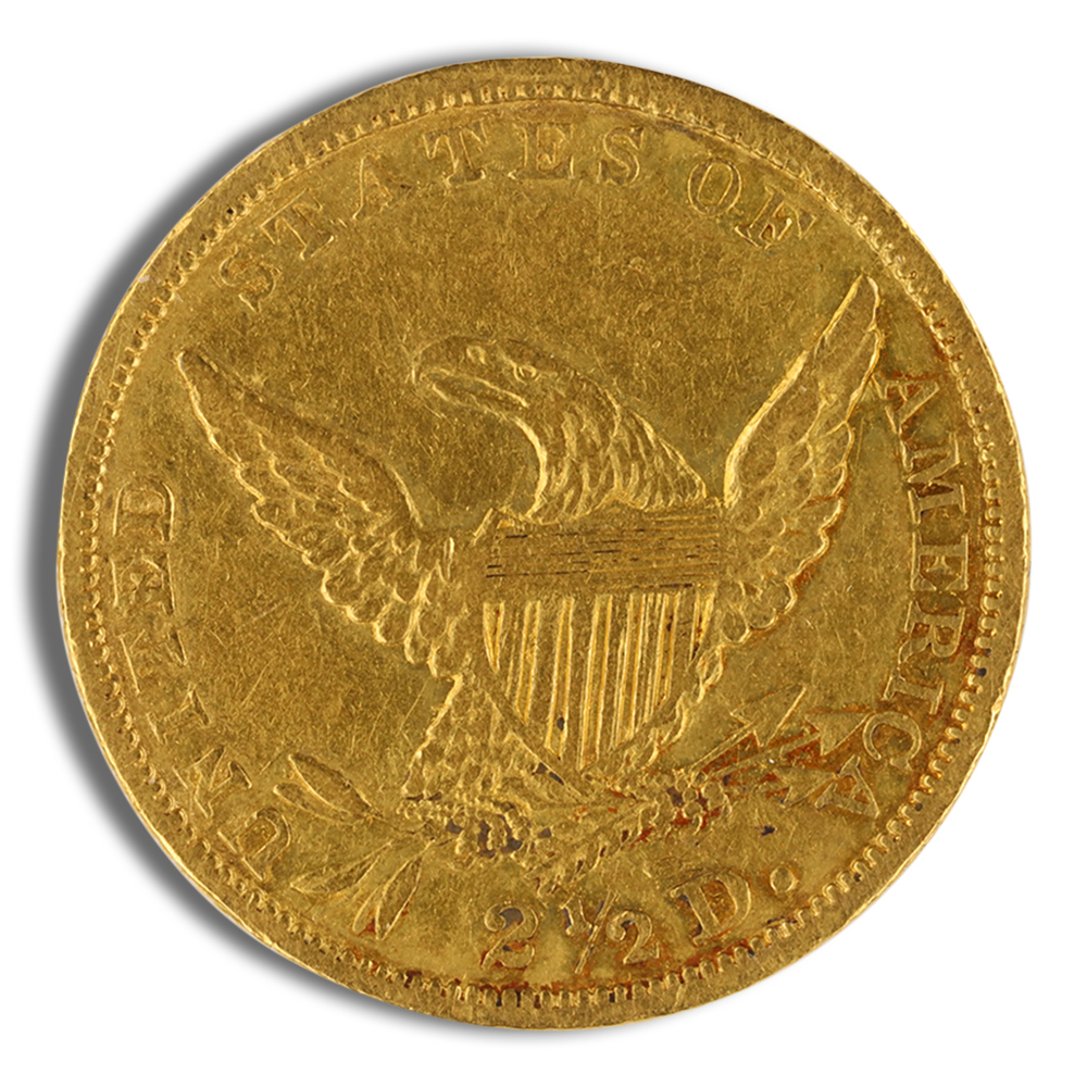 $2.5 Gold Classic Head Quarter Eagle - Cleaned