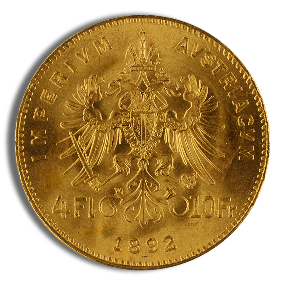 Austria 4 Florin / 10 Franc Gold Coin