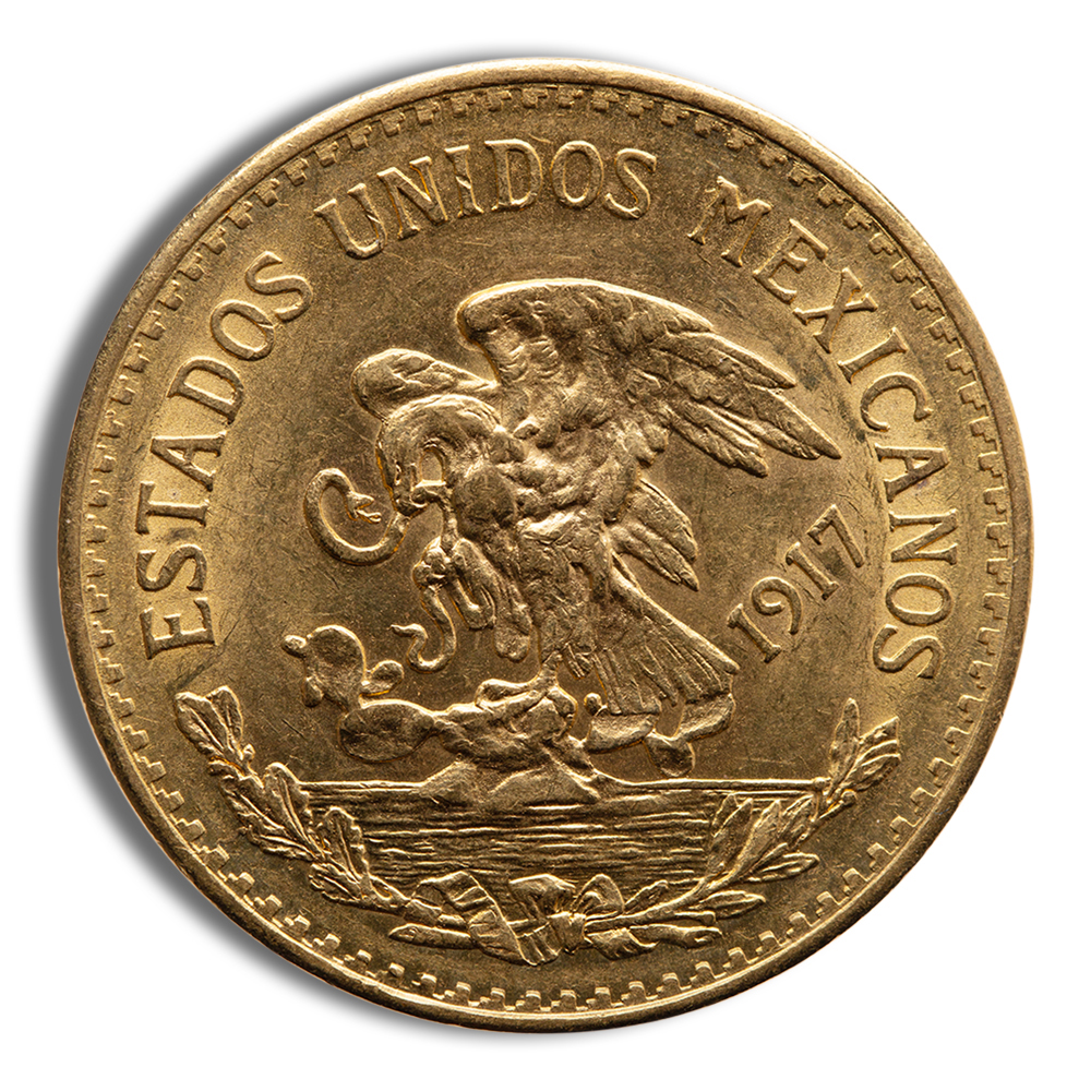 1917 Mexico Gold 20 Peso - BU