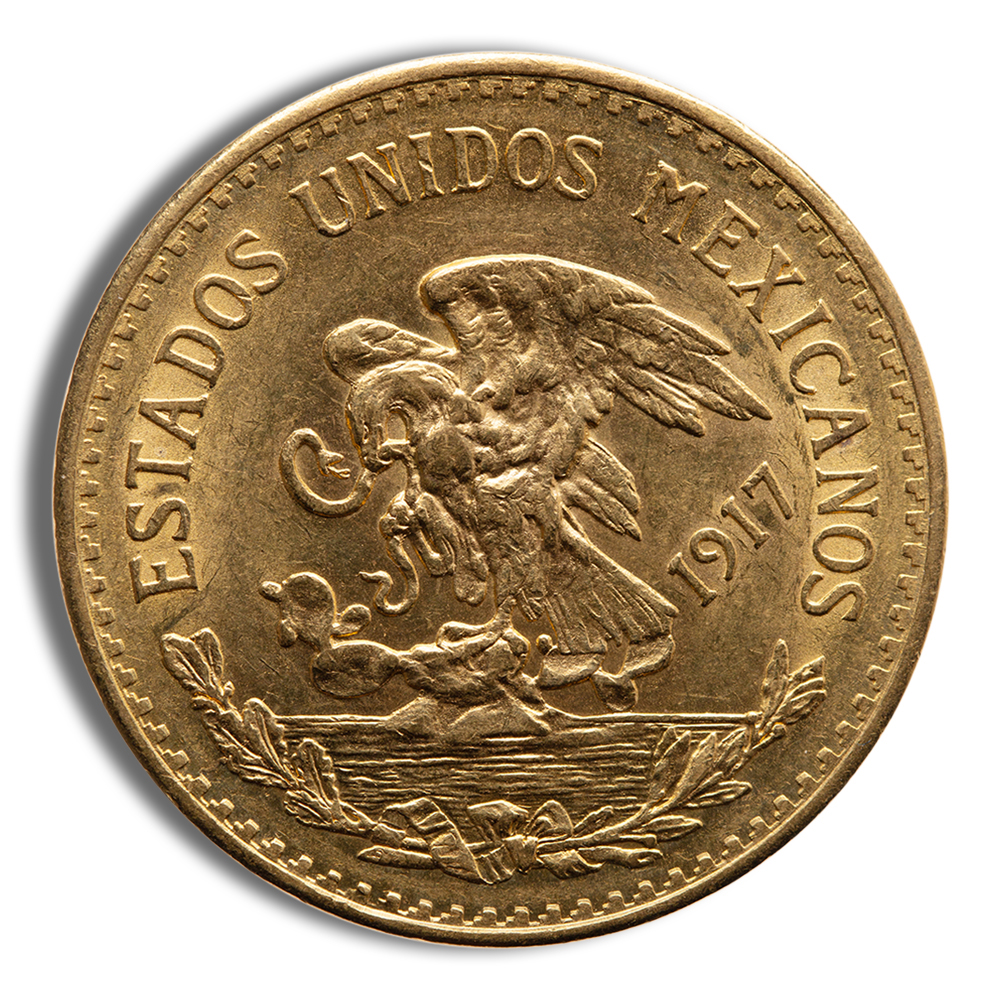 1917 Mexico Gold 20 Peso - AU