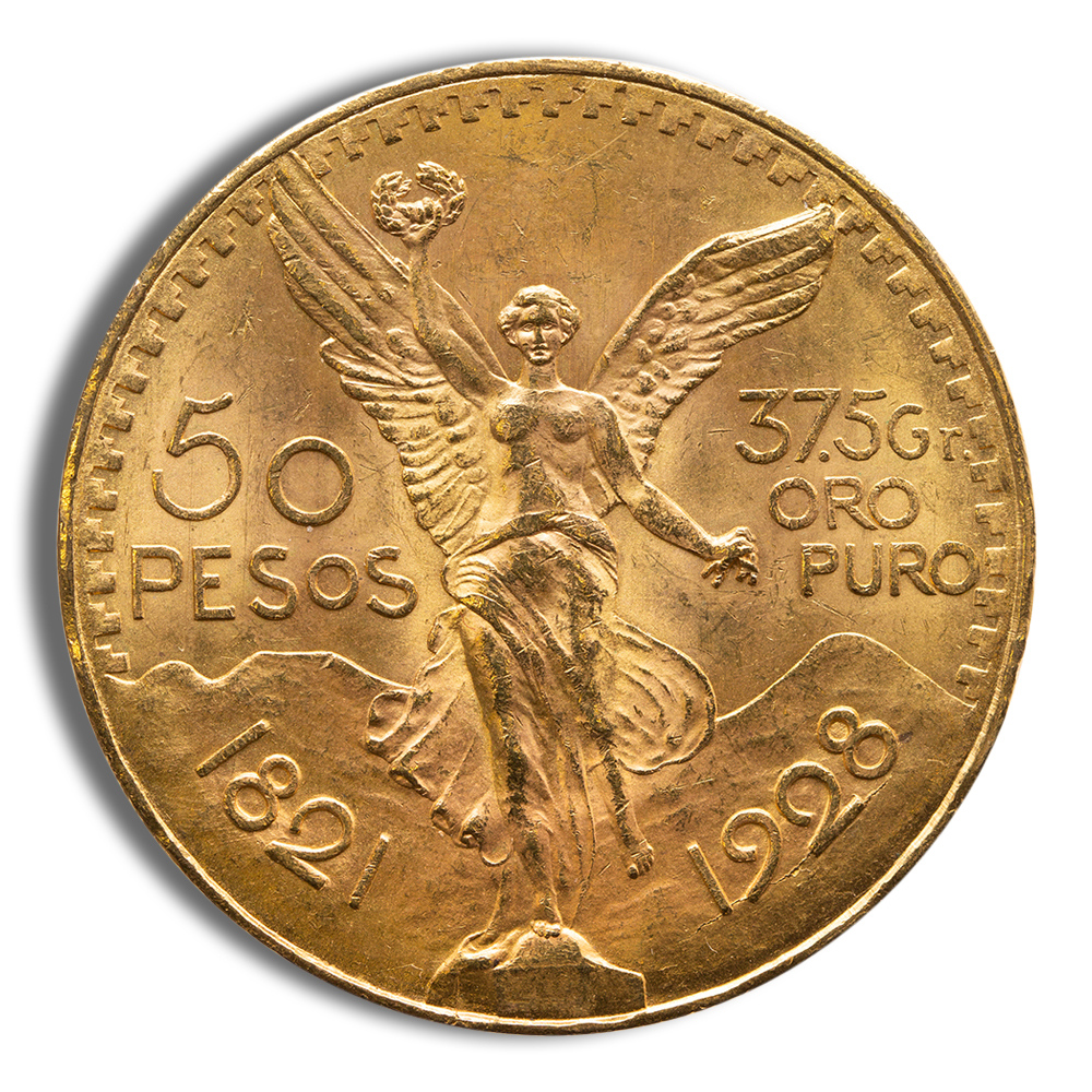 1921 Mexico Gold 50 Peso - VF/XF