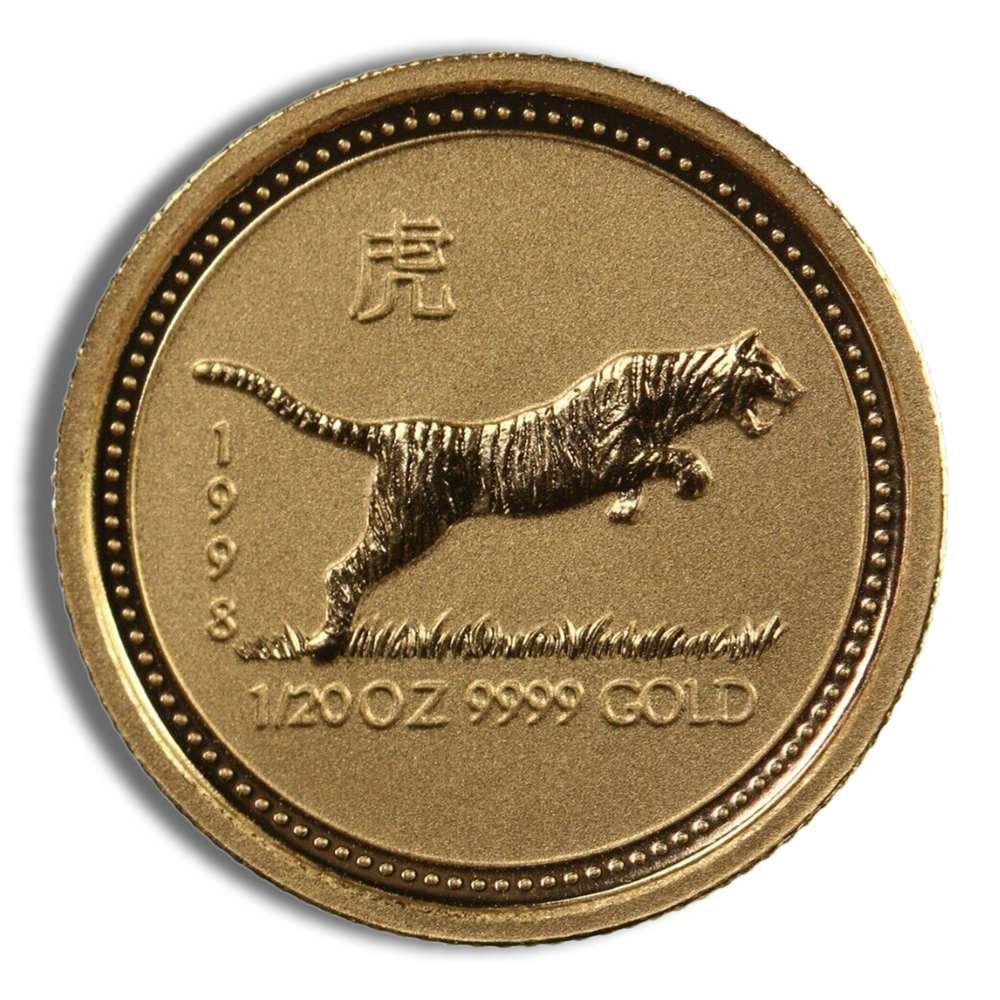 1998 1/10 oz Australia Gold Lunar Tiger BU - Series I