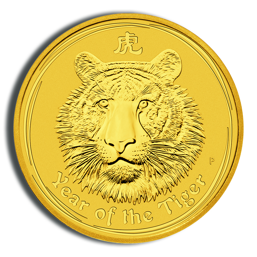 2010 1/10 oz Australia Gold Lunar Tiger BU - Series II