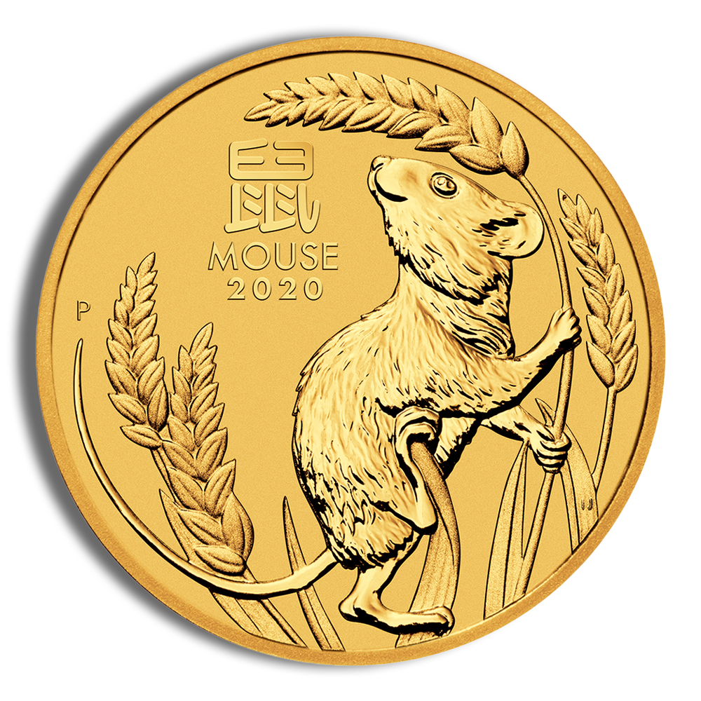 2020 1/10 oz Australia Gold Lunar Mouse BU - Series III