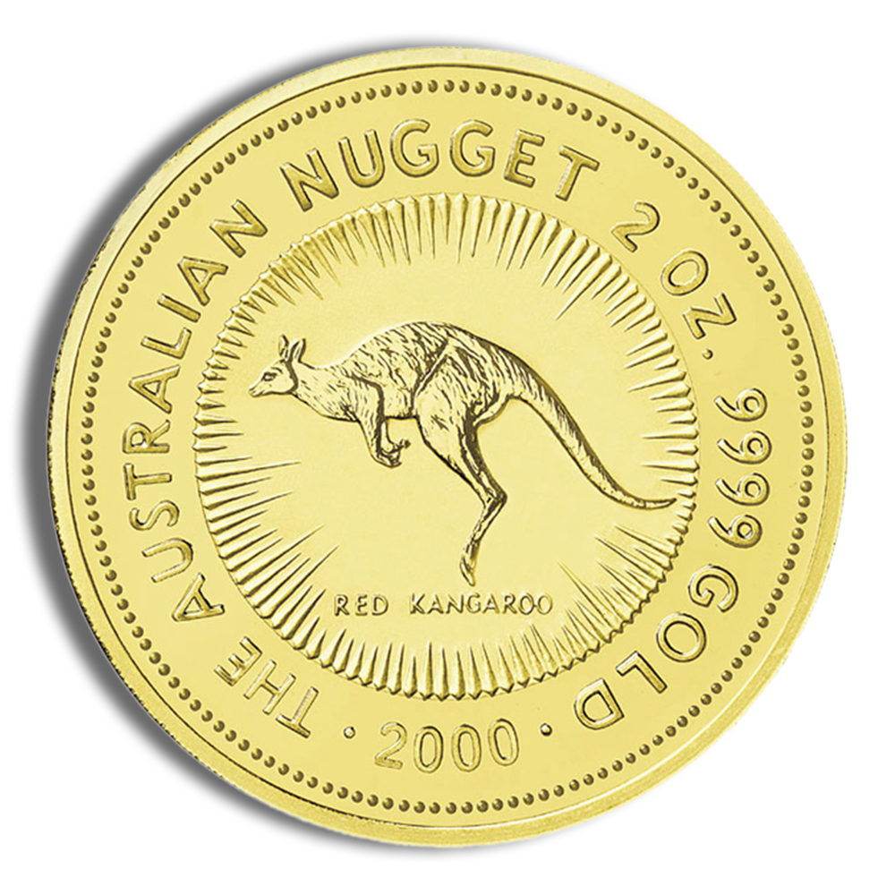 2000 2 oz Australia Gold Nugget - BU