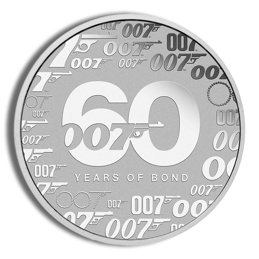 2022 1 oz Tuvalu Silver 60 Years of Bond BU