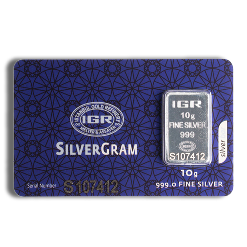 10 gram Silver Bar - IGR Metals (Carded)