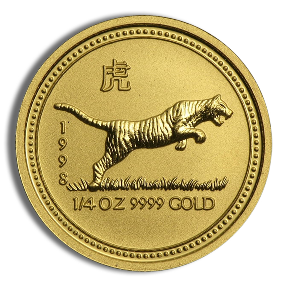 1998 1/4 oz Australia Gold Lunar Tiger BU - Series I