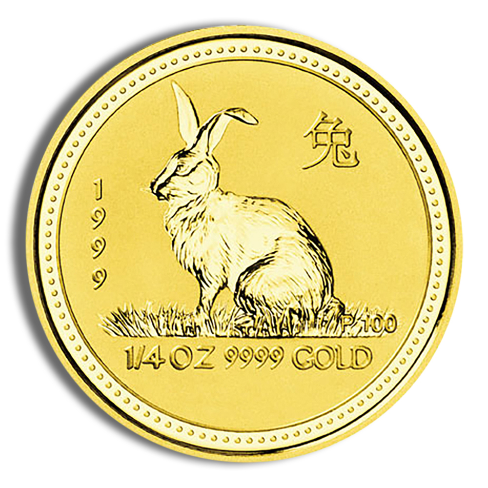 1999 1/4 oz Australia Gold Lunar Rabbit BU - Series I