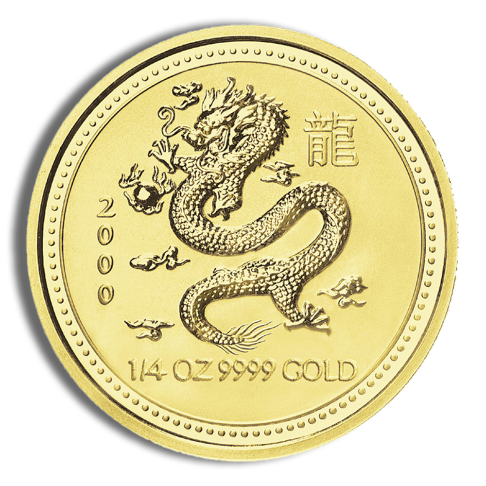 2000 1/4 oz Australia Gold Lunar Dragon BU - Series I