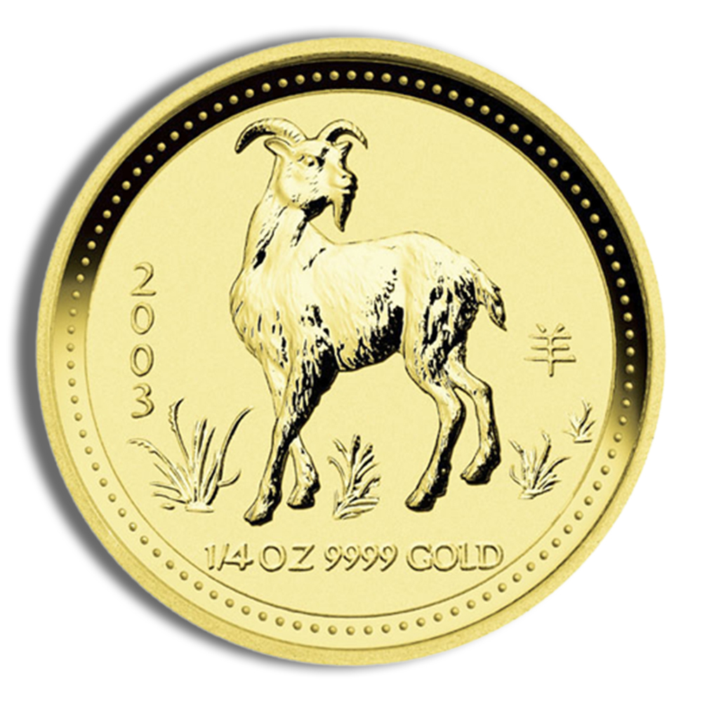 2003 1/4 oz Australia Gold Lunar Goat BU - Series I