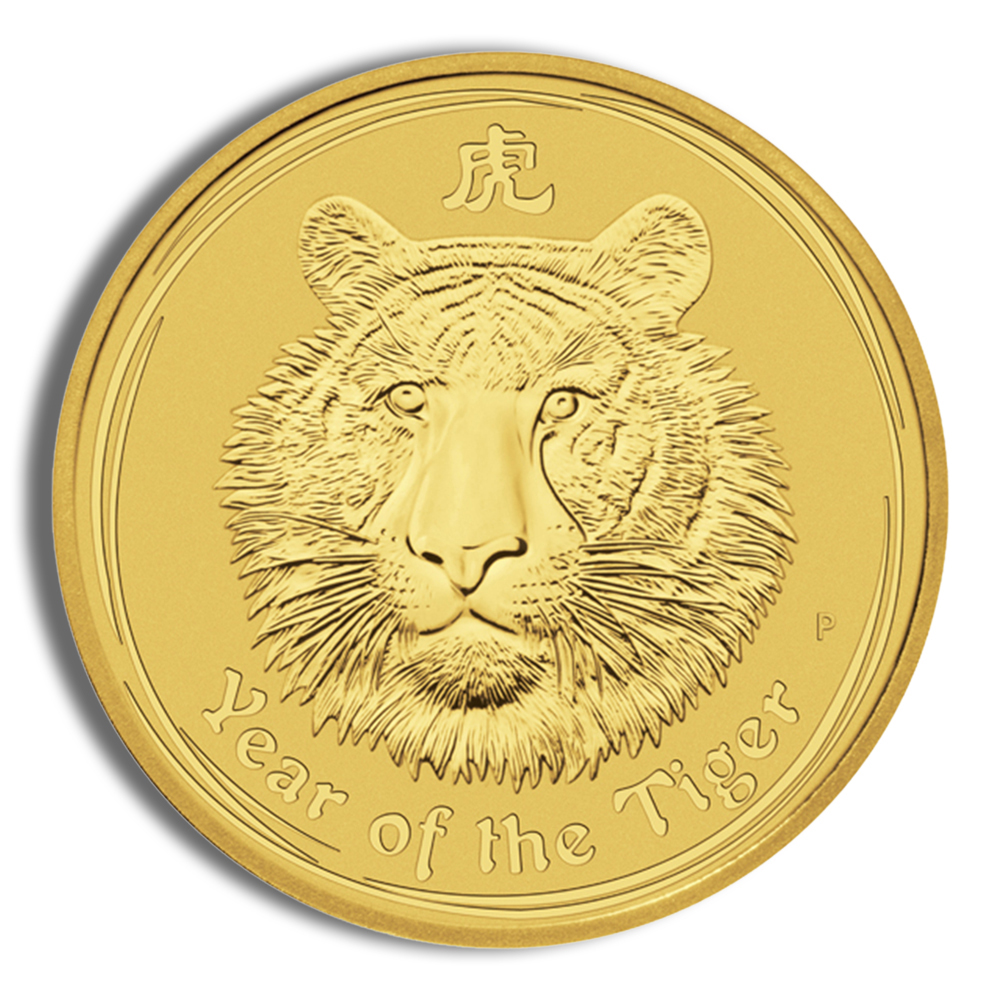 2010 1/4 oz Australia Gold Lunar Tiger BU - Series II