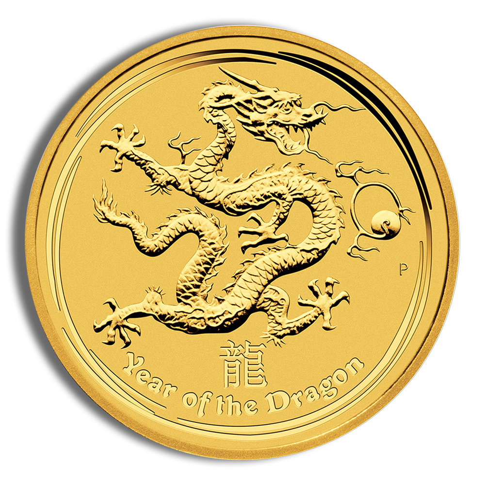 2012 1/4 oz Australia Gold Lunar Dragon BU - Series II