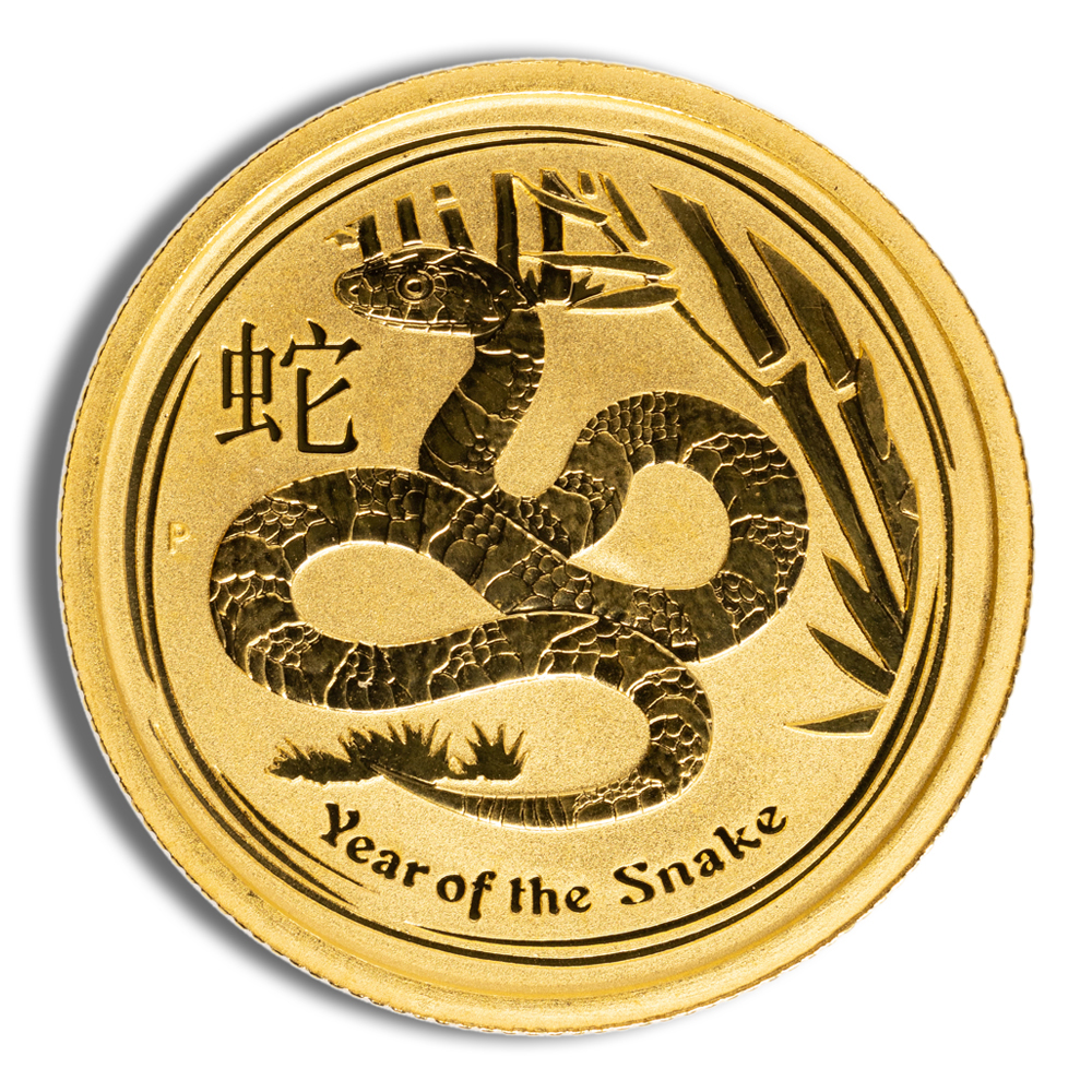 2013 1/4 oz Australia Gold Lunar Snake BU - Series II