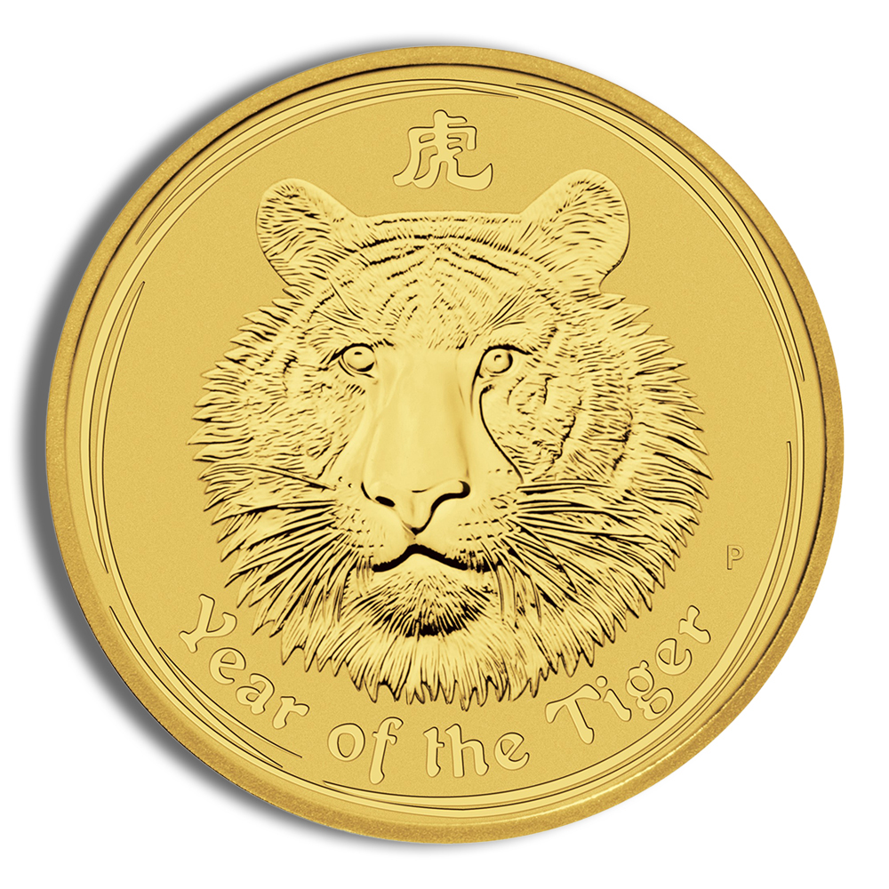 2010 1/2 oz Australia Gold Lunar Tiger BU - Series II