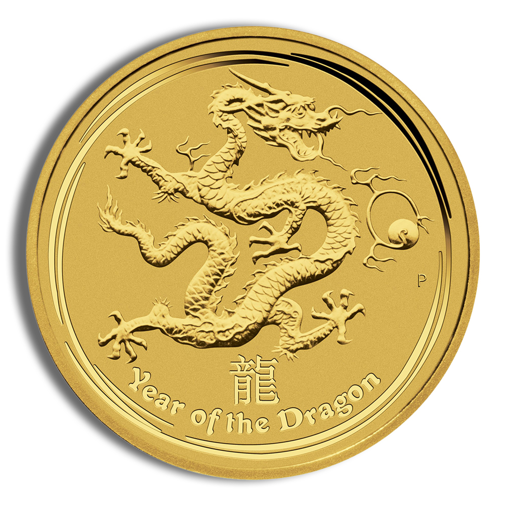 2012 1/2 oz Australia Gold Lunar Dragon BU - Series II