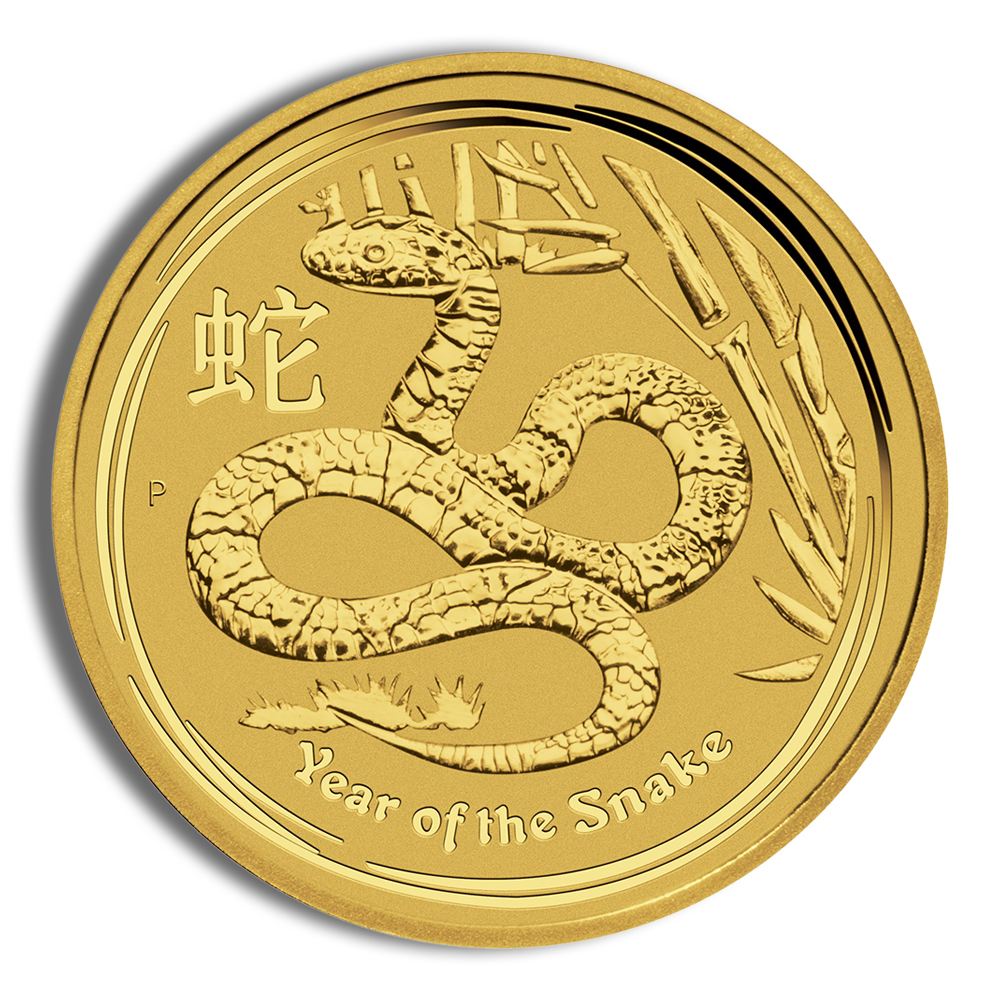 2013 1/2 oz Australia Gold Lunar Snake BU - Series II