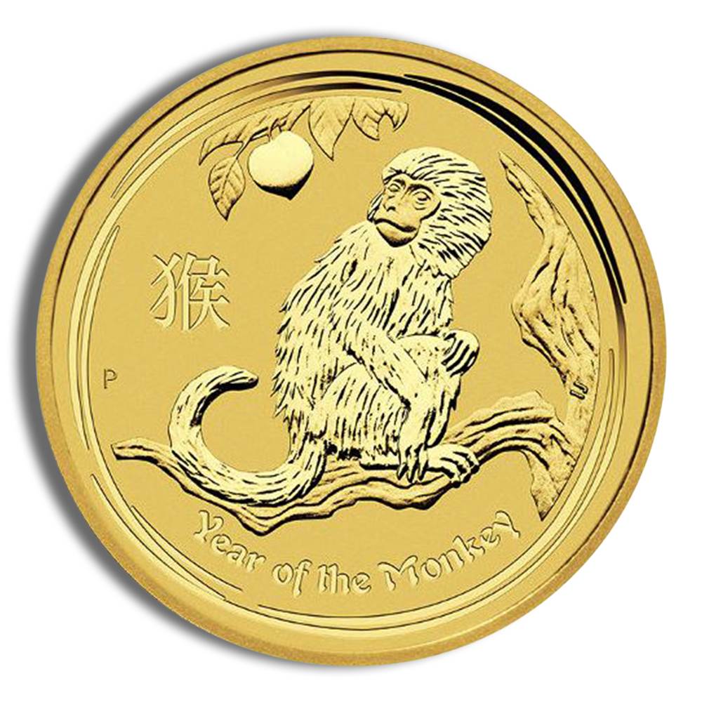 2016 1/2 oz Australia Gold Lunar Monkey BU - Series II