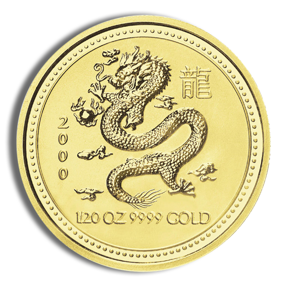 2000 1/20 oz Australia Gold Lunar Dragon BU - Series I