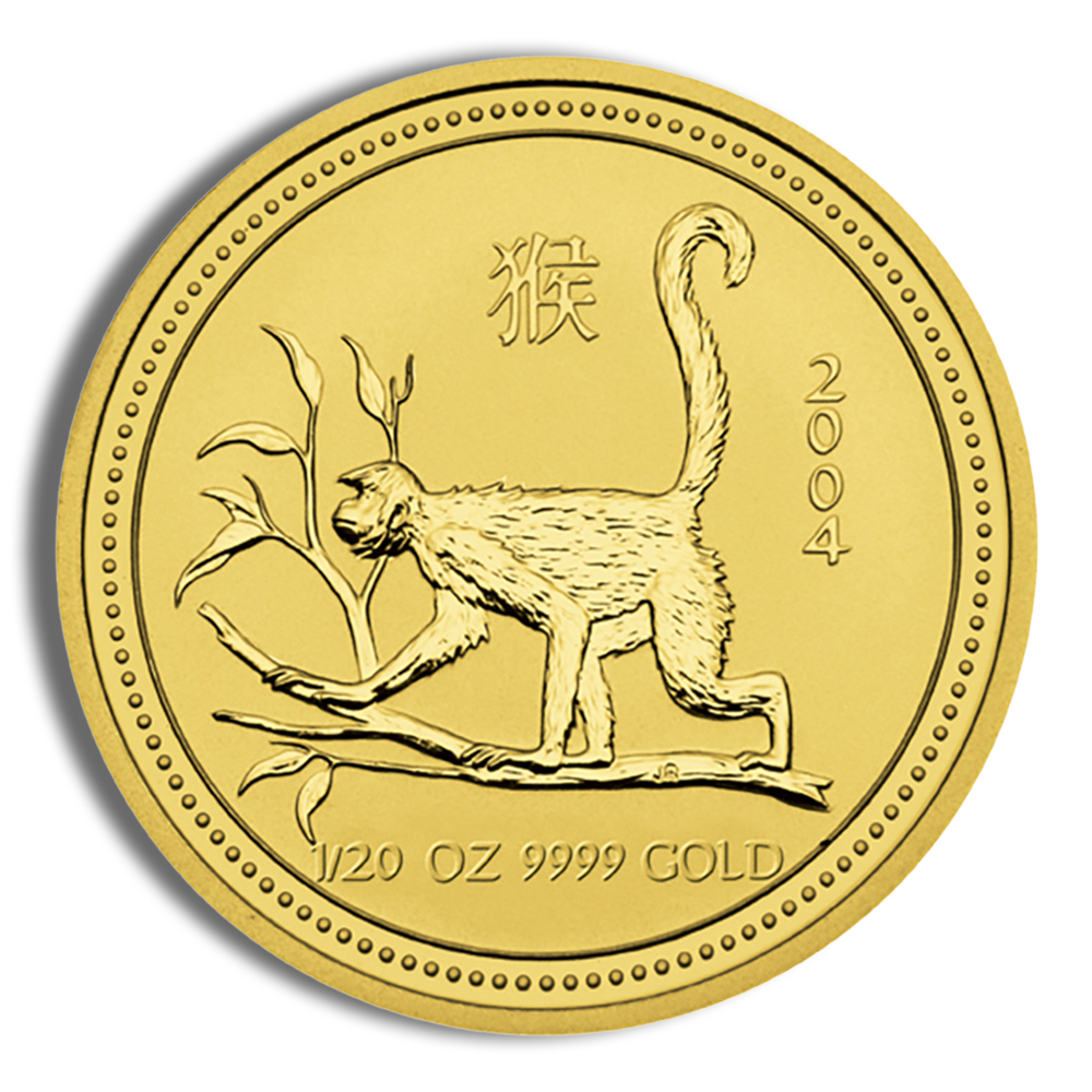 2004 1/20 oz Australia Gold Lunar Monkey BU - Series I