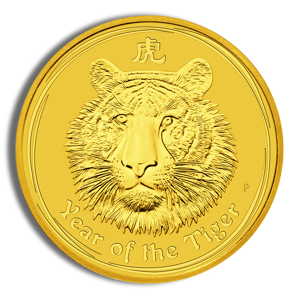 2010 1/20 oz Australia Gold Lunar Tiger BU - Series II