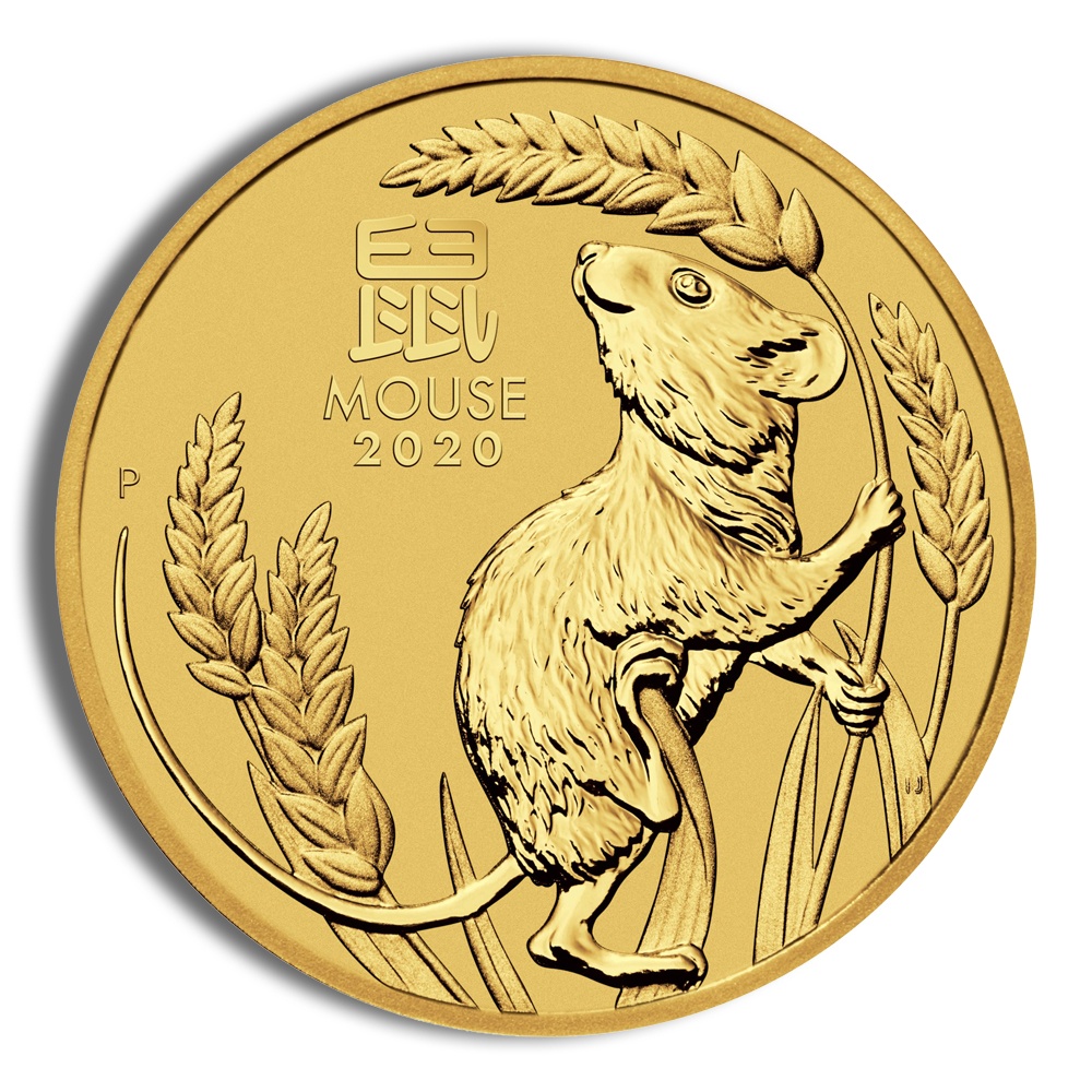 2020 1/20 oz Australia Gold Lunar Mouse BU - Series III