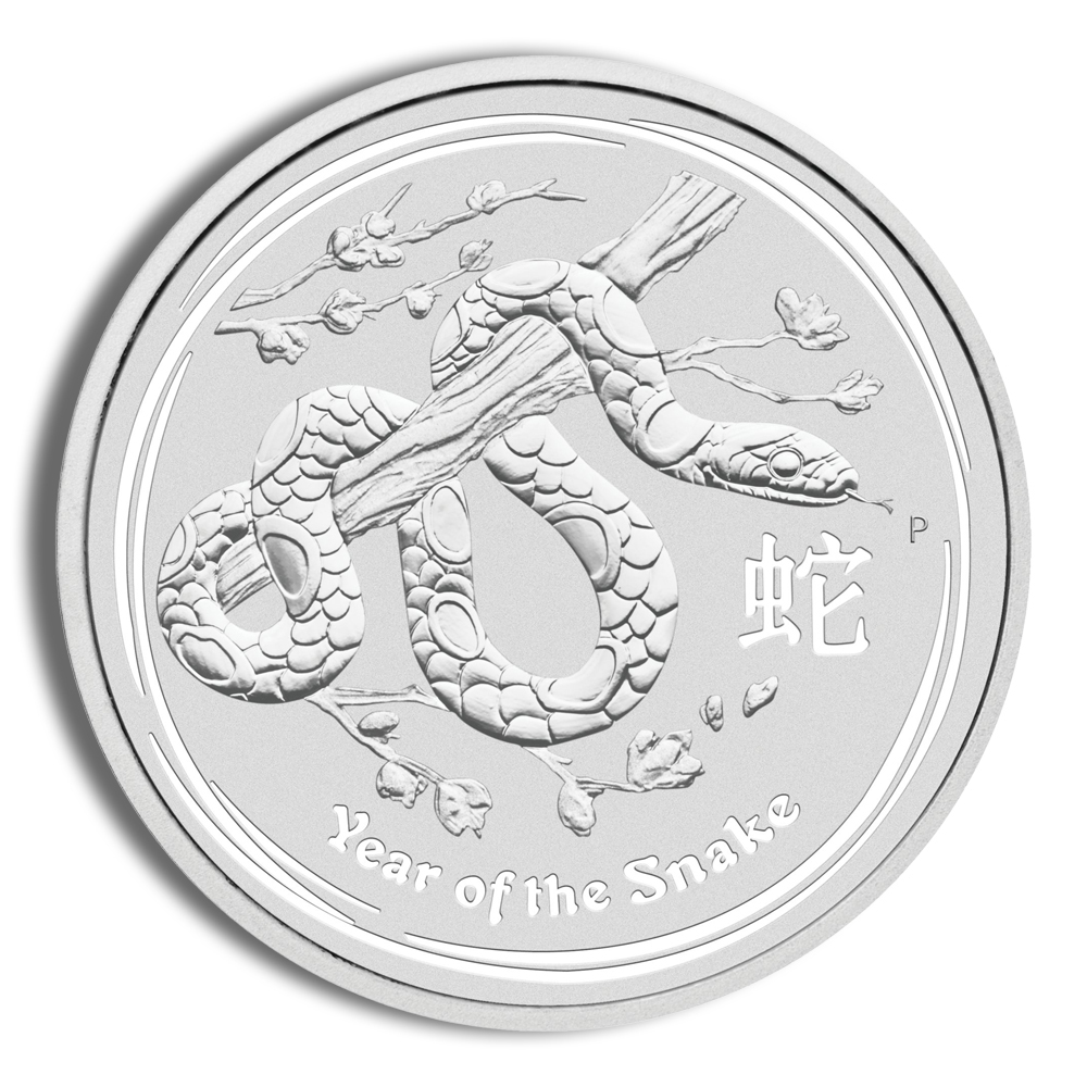 2013 1/2 oz Australia Silver Lunar Snake BU - Series II