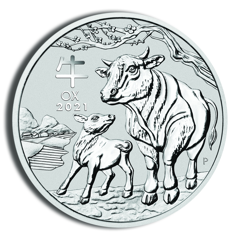 2021 Kilo Australia Silver Lunar Ox BU - Series III