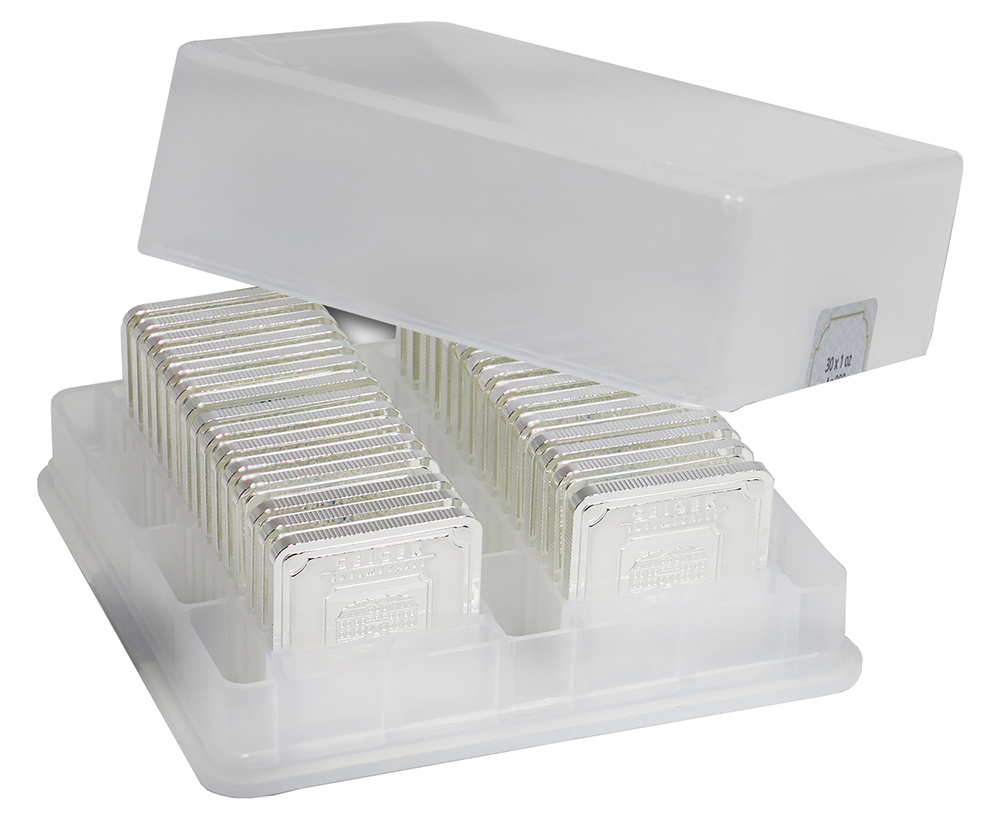 30 x 1 gram Silver Geiger Bar Box