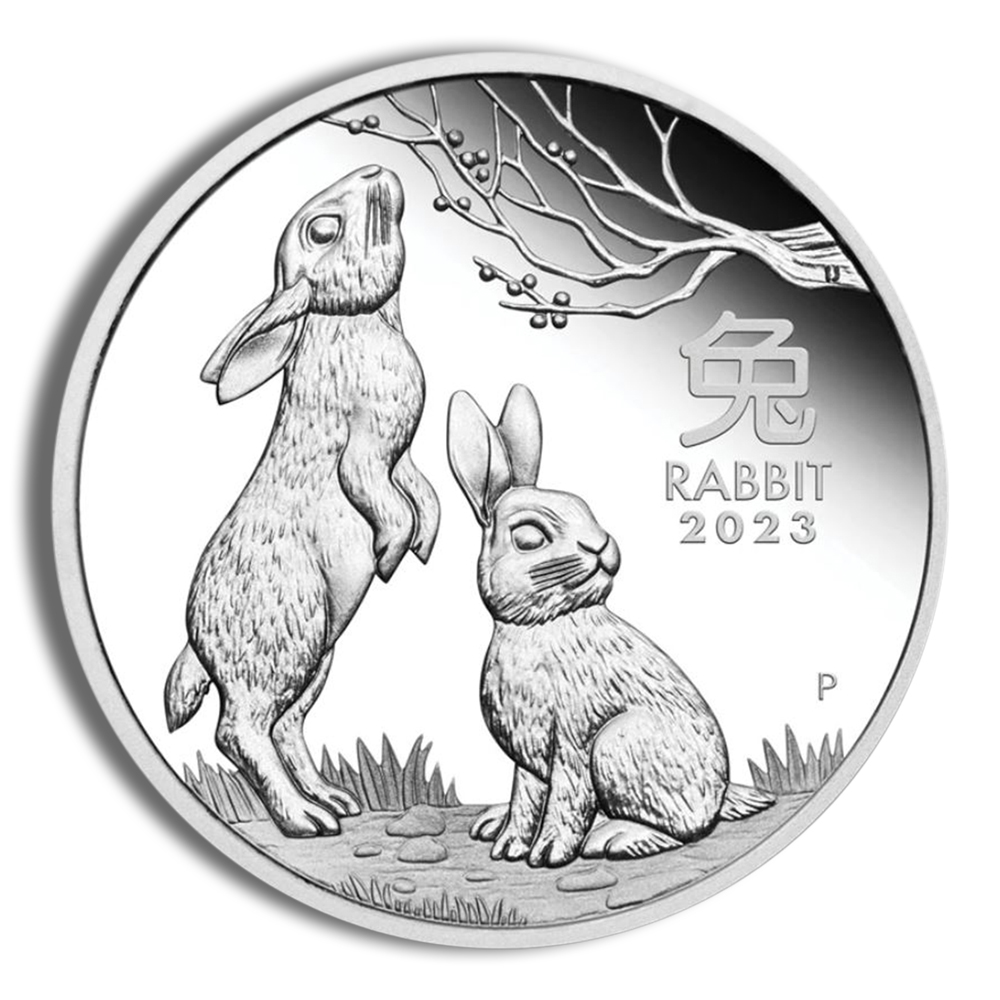 2023 1 oz Silver Australia Year of the Rabbit Proof