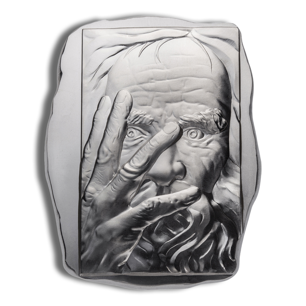 10 oz Silver Bar - Sculpture - Thinking Man