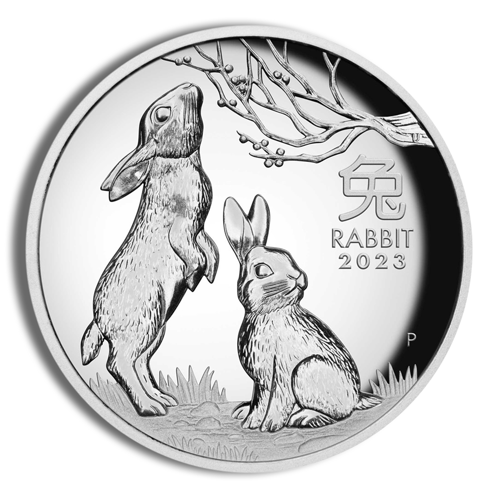 2023 1 oz Silver Australia Year of the Rabbit Proof High Relief - Series III