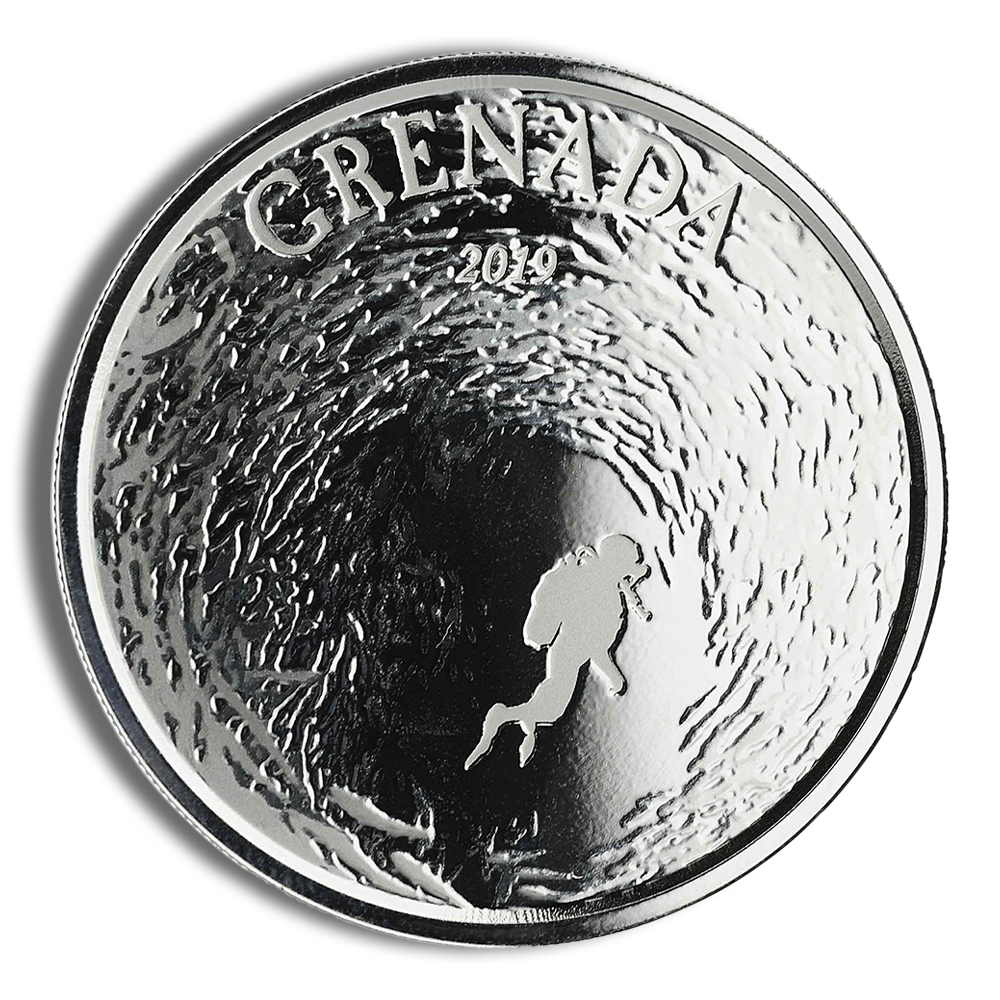 2019 1 oz Grenada Diving Paradise Silver Coin