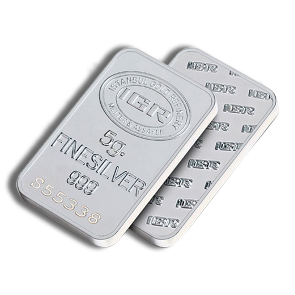 5 gram Silver Bar - IGR Metals (Carded)