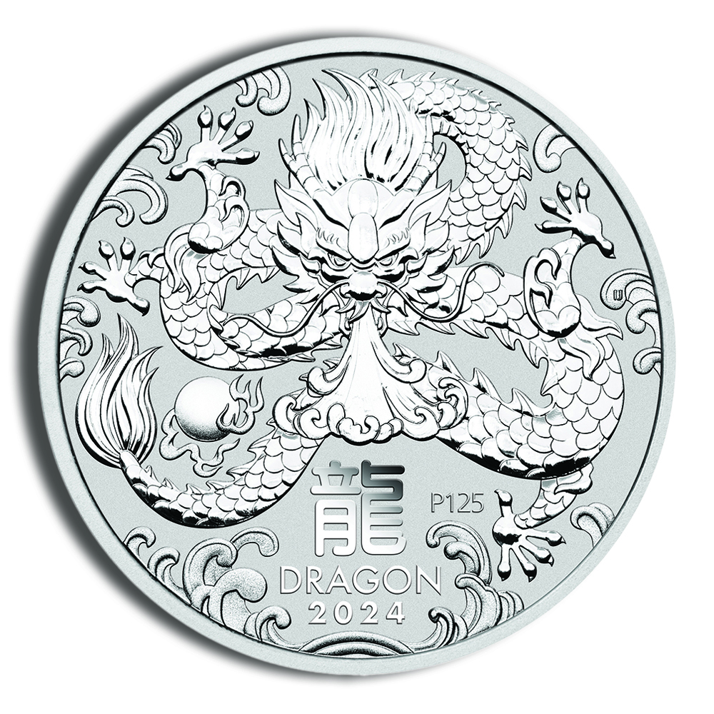 2024 Kilo Australia Silver Lunar Dragon BU - Series III