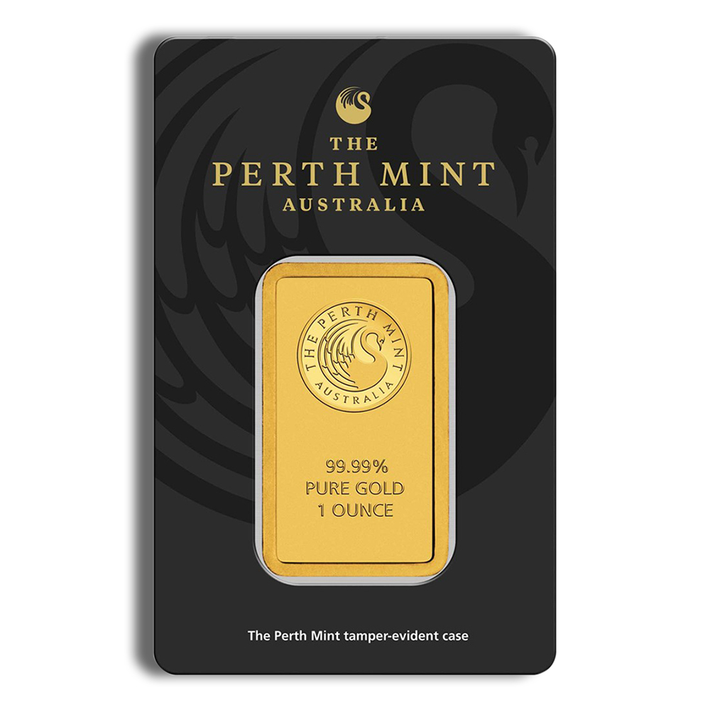 1 oz Gold Bar - Perth Mint (Carded)