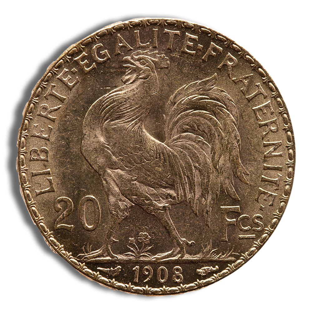 France Gold 20 Francs - Rooster (1899-1914)