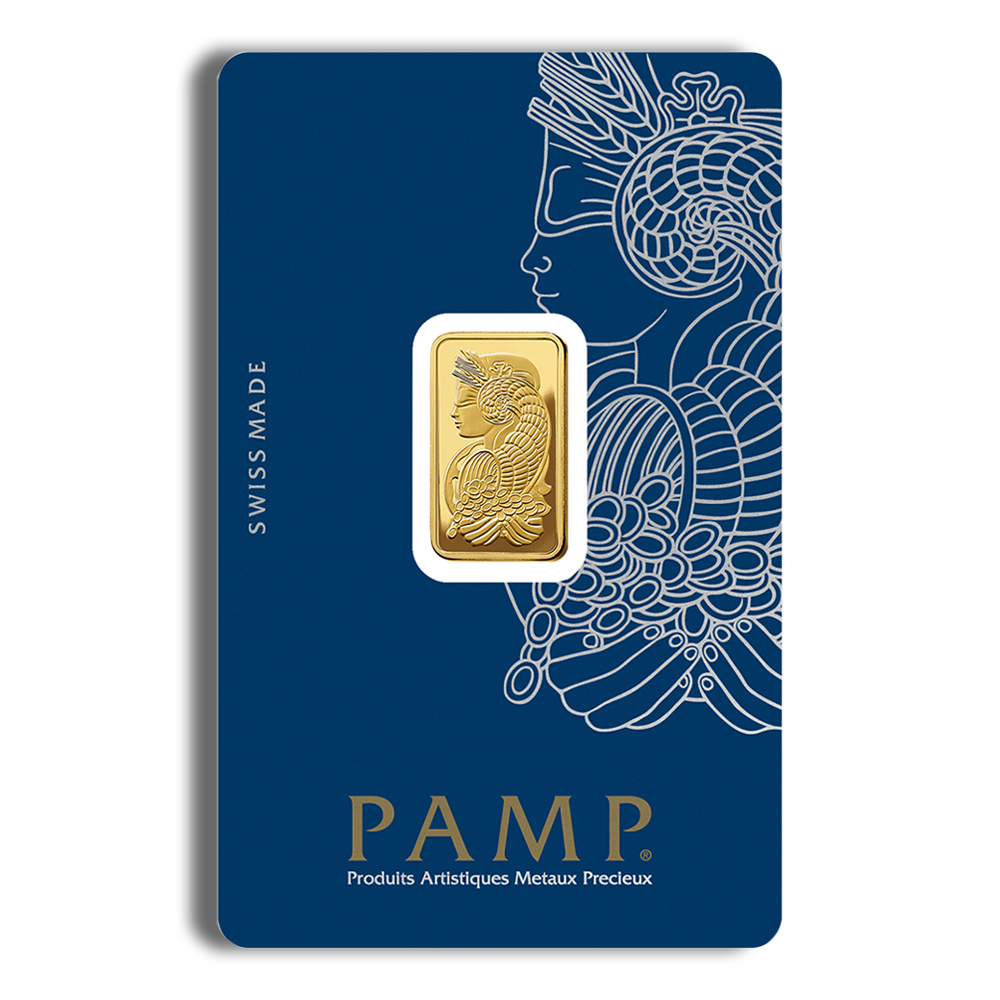 5 gram Gold Bar - PAMP Fortuna (Carded)