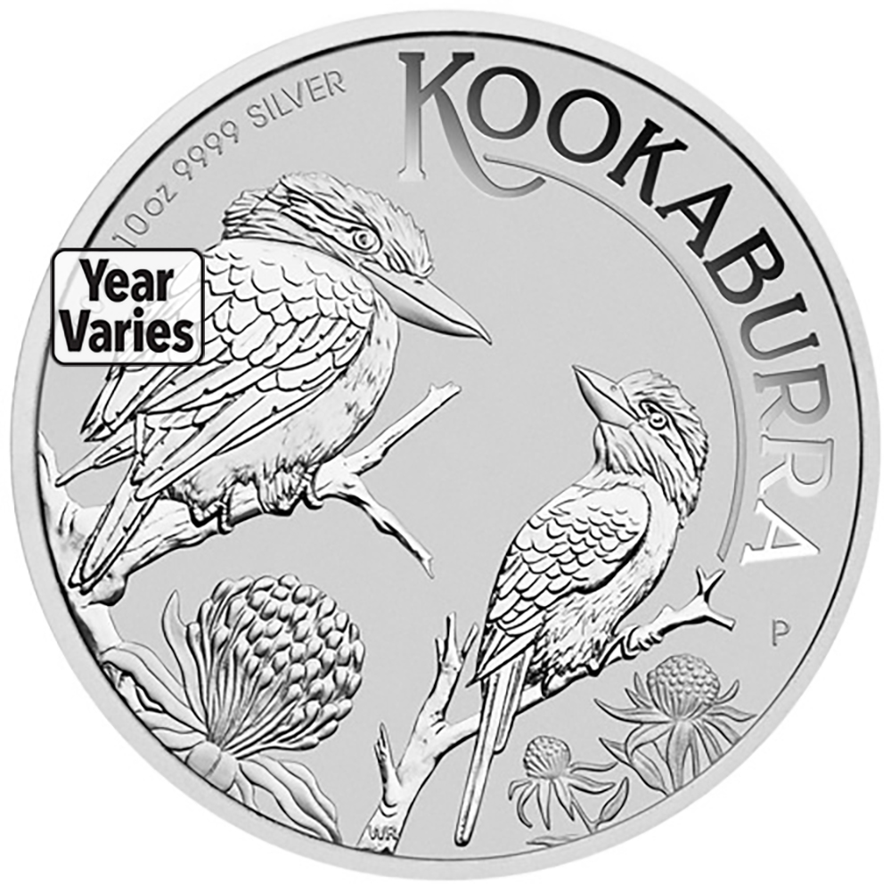 Australian Silver Kookaburra - 10 oz - BU (Year Varies)