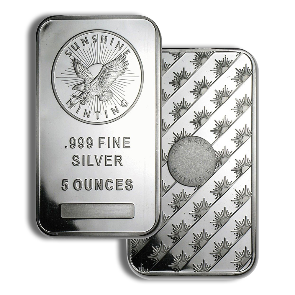 5 oz Silver Bar - Sunshine Mint - SMI